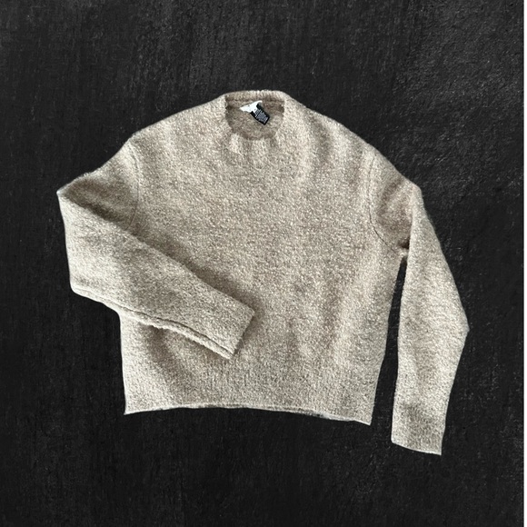 R.G. Sweaters - Oatmeal Fuzzy Crewneck Sweater